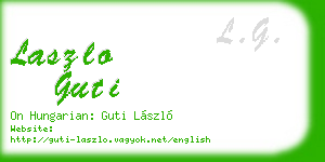 laszlo guti business card